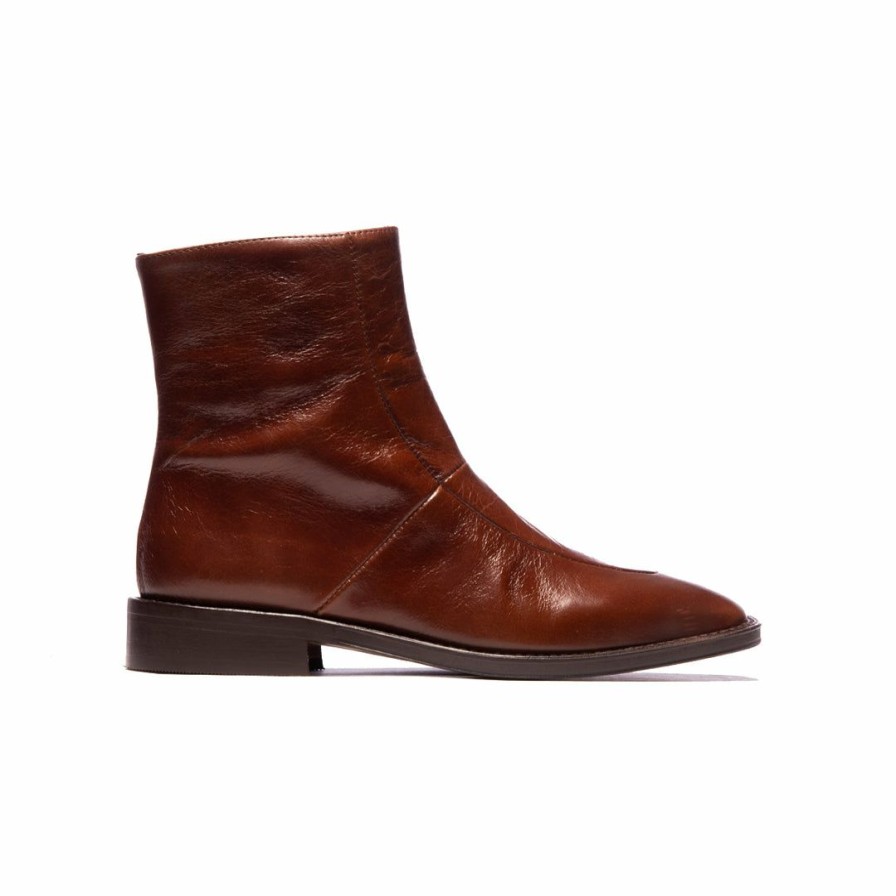 Women L'Intervalle | L'Intervalle Women Falcon Chestnut Leather