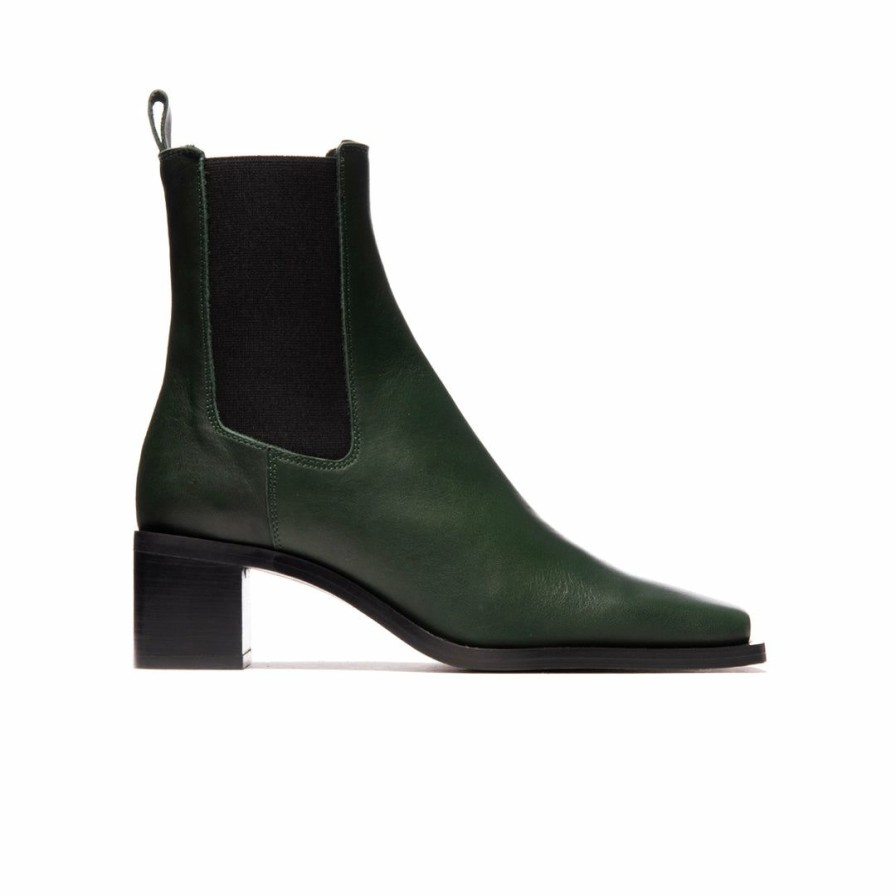 Women L'Intervalle | L'Intervalle Albans Dark Green Leather