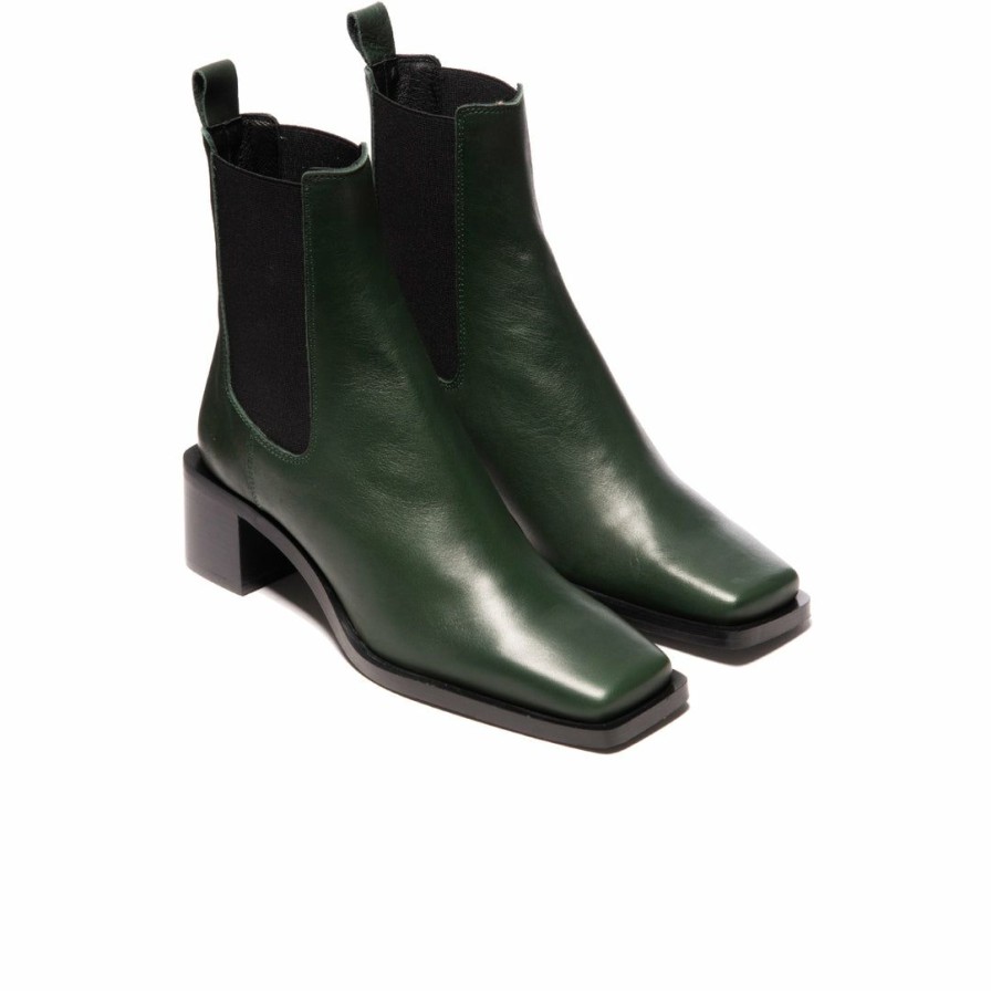 Women L'Intervalle | L'Intervalle Albans Dark Green Leather