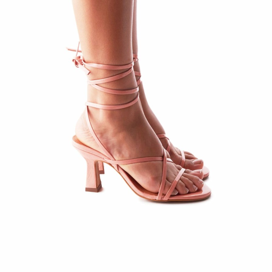 Women L'Intervalle | L'Intervalle Sandals Serpa Rose Leather Rose Leather/Cuir Rose