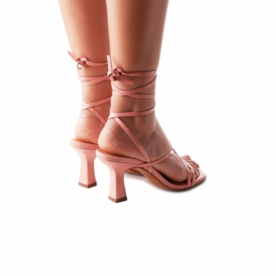 Women L'Intervalle | L'Intervalle Sandals Serpa Rose Leather Rose Leather/Cuir Rose