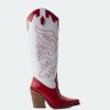 Women L'Intervalle | L'Intervalle Otis Red White Leather Women Red White Leather/Cuir Rouge Blanc