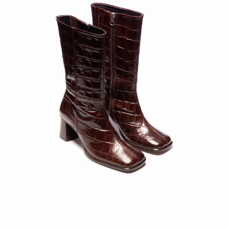 Women L'Intervalle | L'Intervalle Francis Women Brown Croco