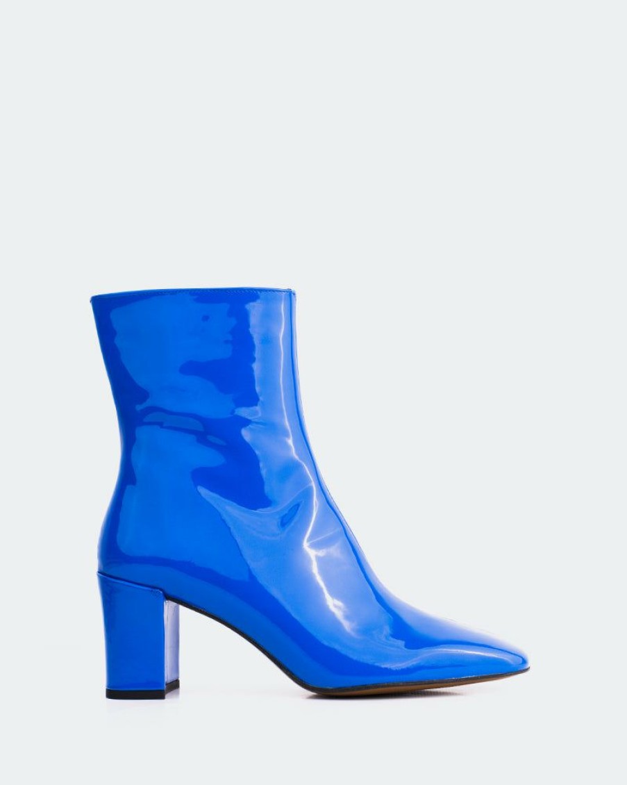 Women L'Intervalle | L'Intervalle Boots Jepson Blue Patent Blue Patent/Cuir Vernis Bleu