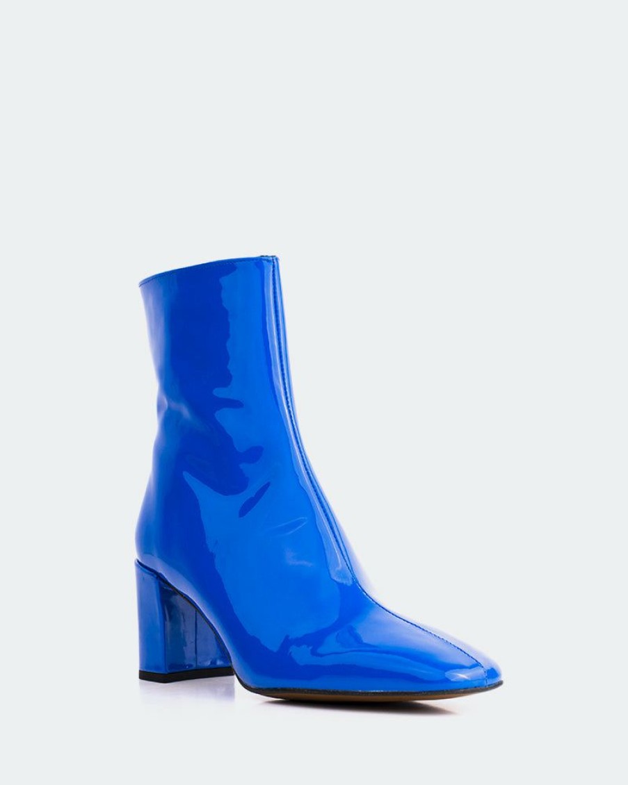 Women L'Intervalle | L'Intervalle Boots Jepson Blue Patent Blue Patent/Cuir Vernis Bleu