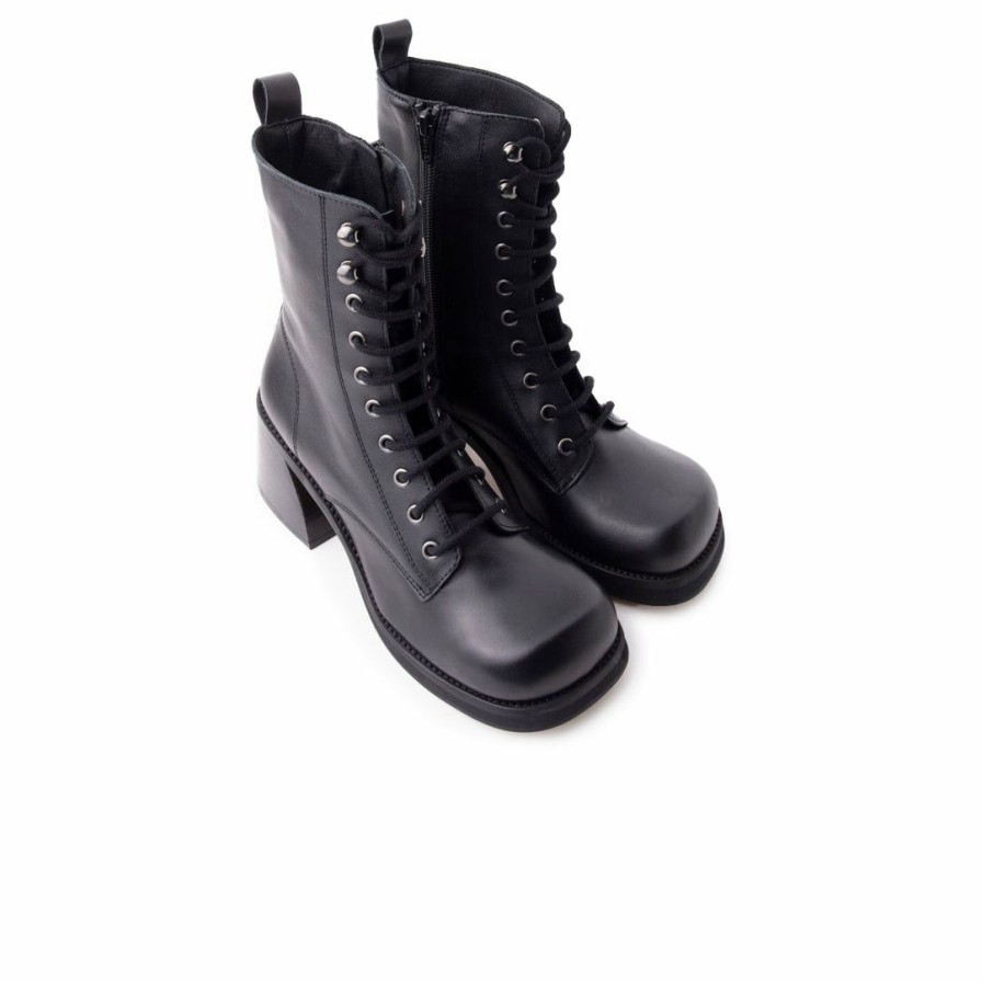 Women L'Intervalle | L'Intervalle Rebel Black Leather