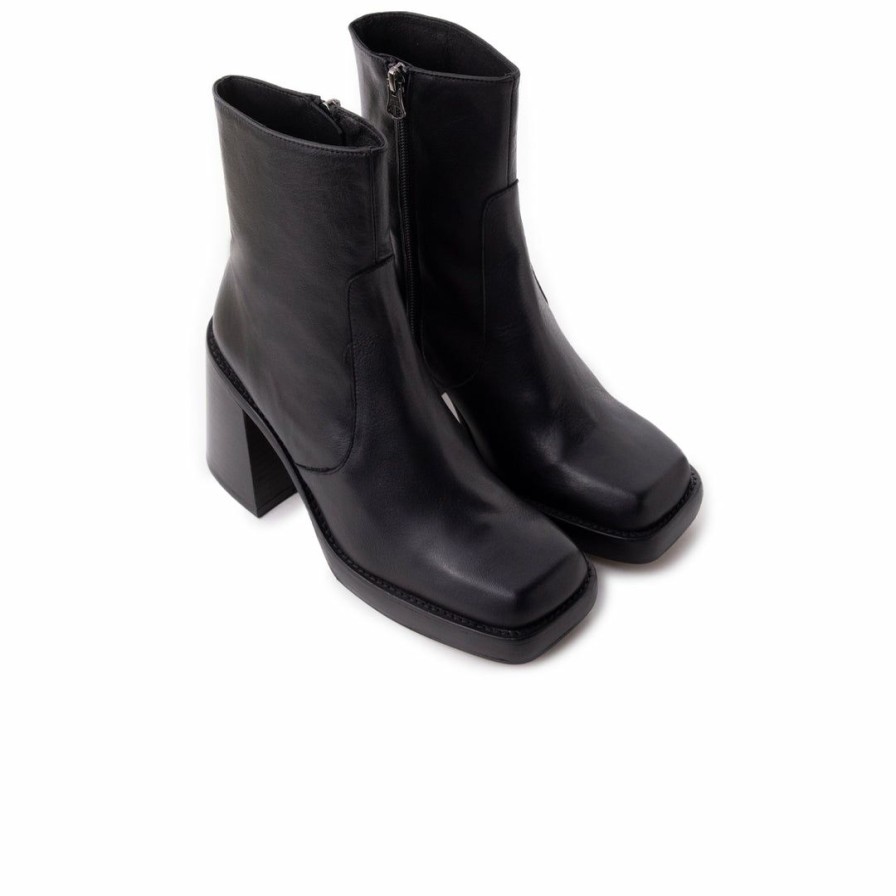 Women L'Intervalle | L'Intervalle Women Epinal Black Leather/Black Sole