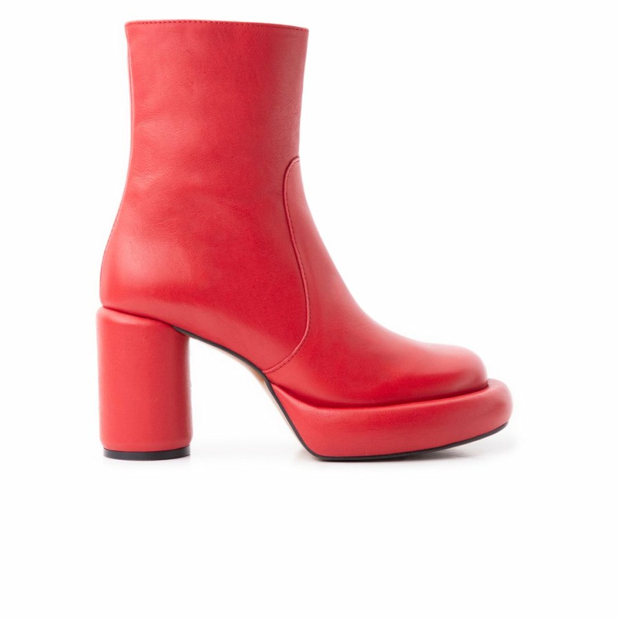 Women L'Intervalle | L'Intervalle Brody Red Leather