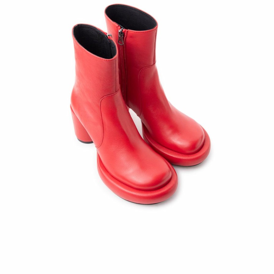 Women L'Intervalle | L'Intervalle Brody Red Leather