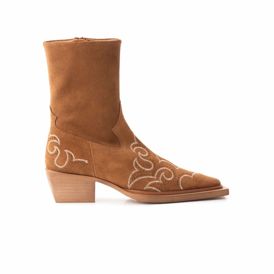 Women L'Intervalle | L'Intervalle Frantz Tan Suede Women Tan Leather/Cuir Ocre