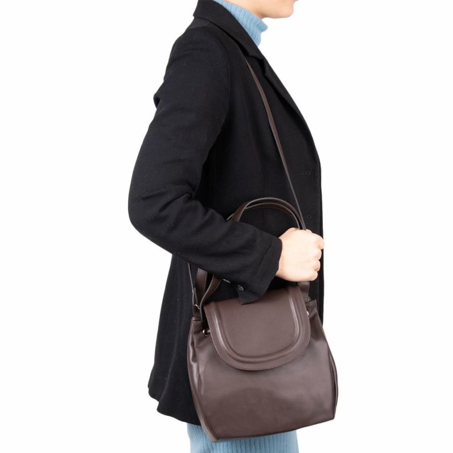 Bags L'Intervalle | L'Intervalle Women Croisette Brown Leather Brown Leather/Brun Cuir