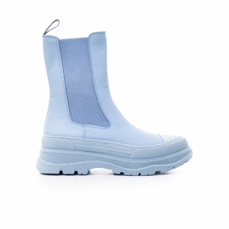 Women L'Intervalle | L'Intervalle Women Medan Light Blue Leather