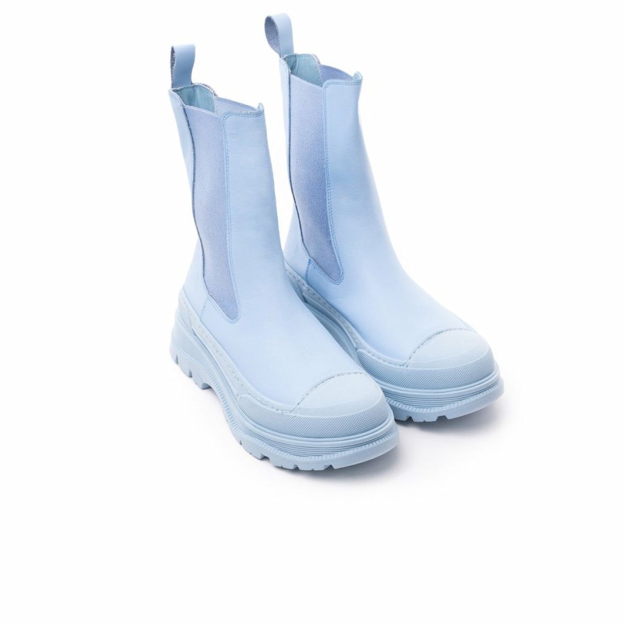 Women L'Intervalle | L'Intervalle Women Medan Light Blue Leather