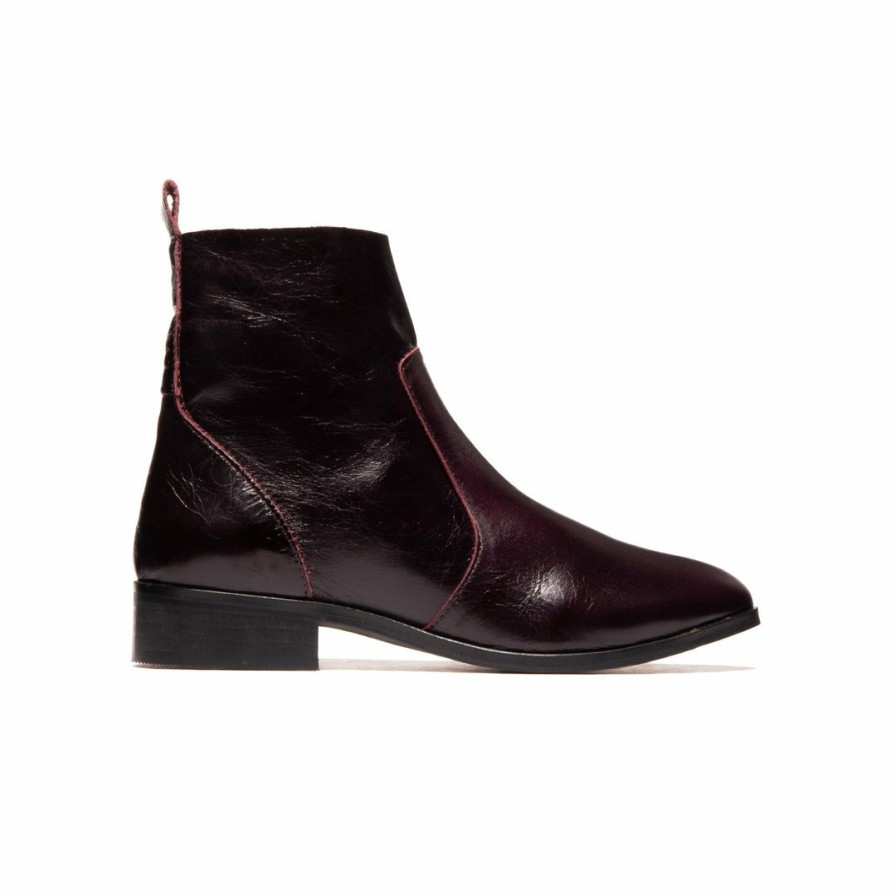 Women L'Intervalle | L'Intervalle Women Mercer Burgundy Leather