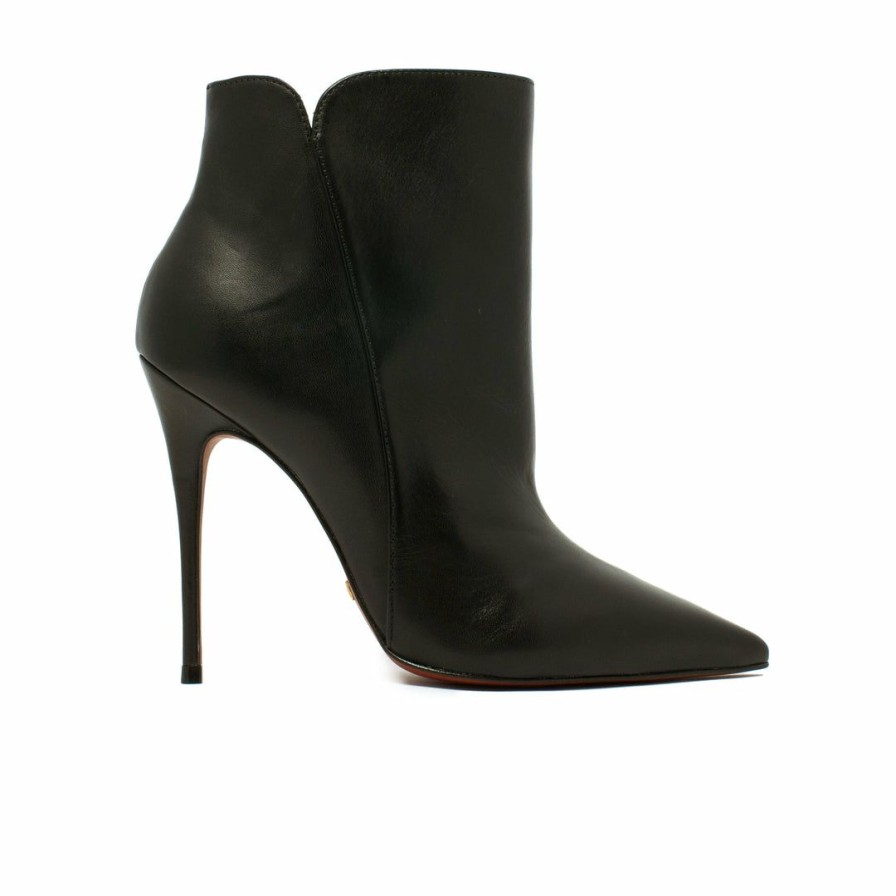 Women L'Intervalle | L'Intervalle Women Mia Black Leather Ankle Boots