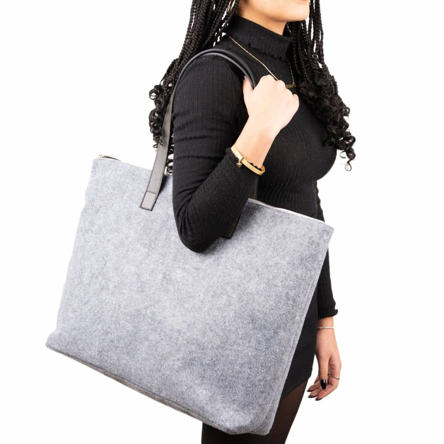 Bags L'Intervalle | L'Intervalle Medina Grey Fabric Women Grey Fabric/Gris Tissu