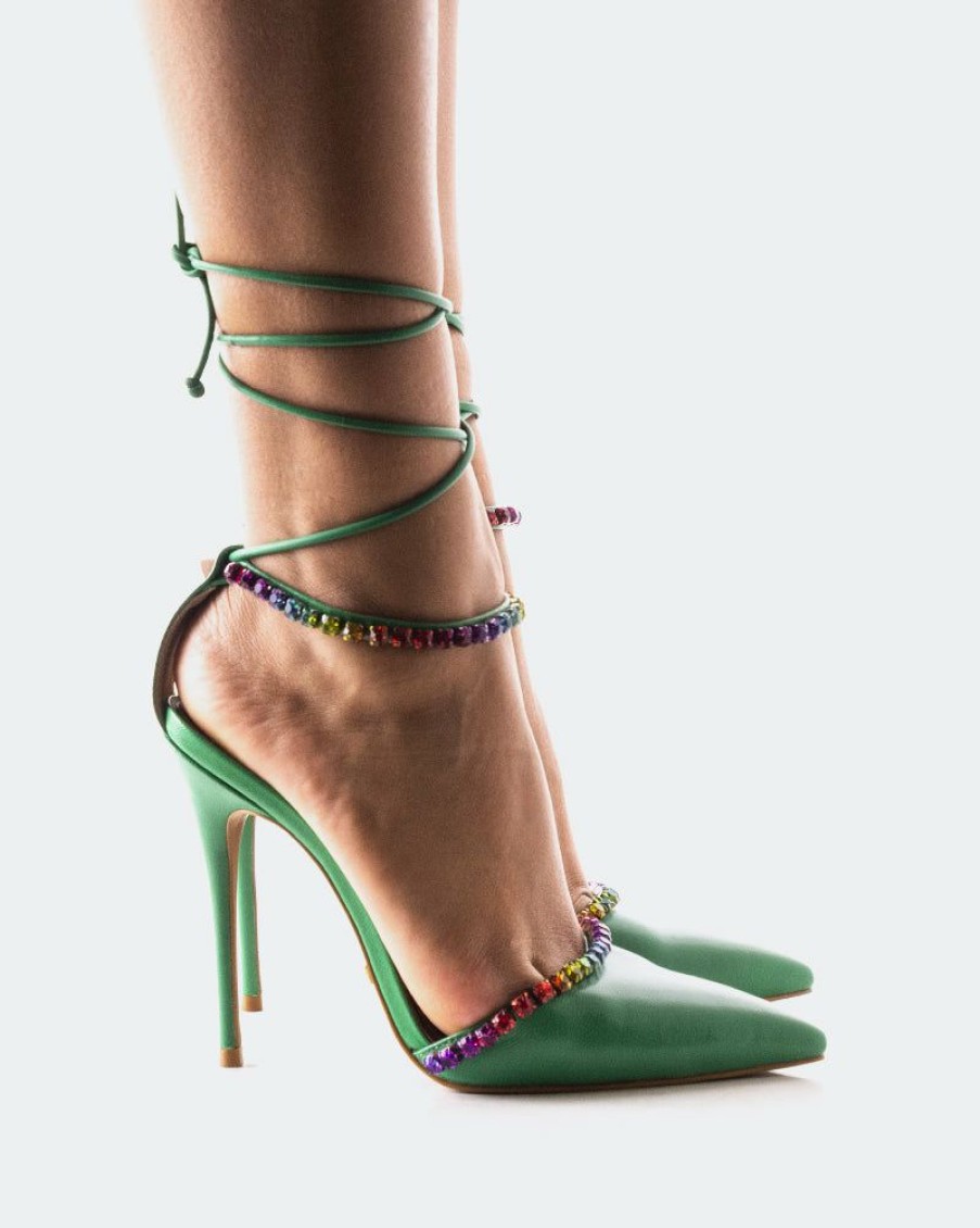 Women L'Intervalle | L'Intervalle Matina Green Leather Women Green Leather/Cuir Vert