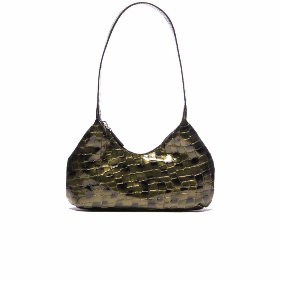 Bags L'Intervalle | L'Intervalle Mollina Green Shiny Croco