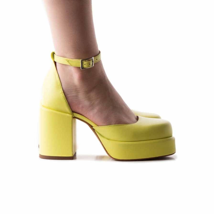 Women L'Intervalle | L'Intervalle Cambridge Yellow Leather Women Yellow Leather/Cuir Jaune