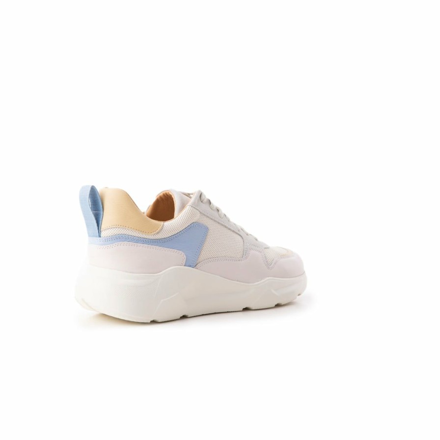 Women L'Intervalle | L'Intervalle Women Lauper White Blue Leather White Blue Leather/Cuir Blanc Bleu