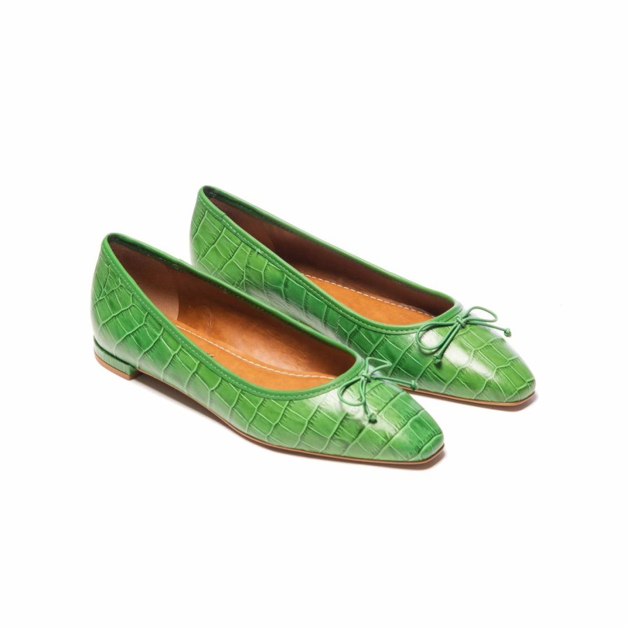 Women L'Intervalle | L'Intervalle Maxine Women Green Croco