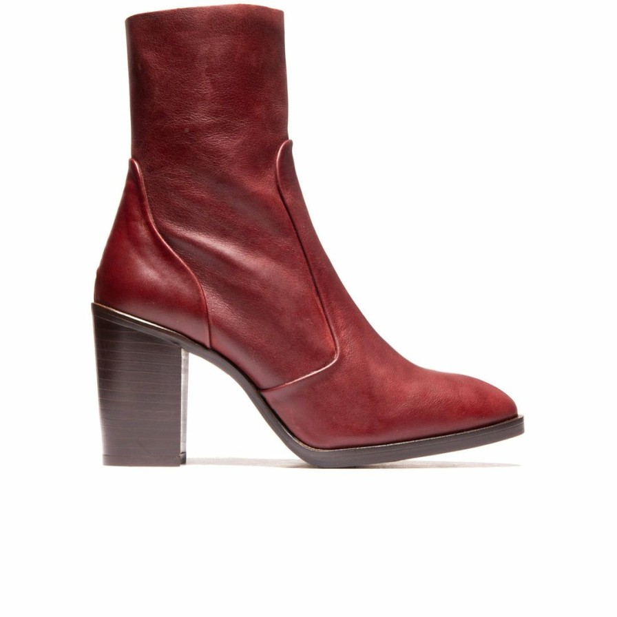 Women L'Intervalle | L'Intervalle Cadiz Boots Burgundy Leather