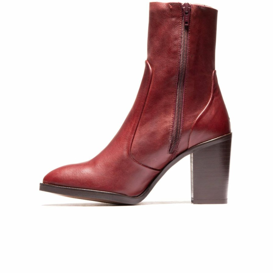 Women L'Intervalle | L'Intervalle Cadiz Boots Burgundy Leather