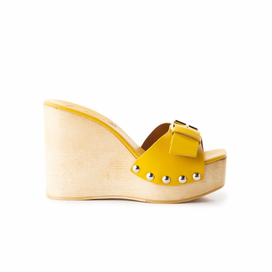 Women L'Intervalle | L'Intervalle Adore Mustard Leather Women Mustard Leather/Cuir Moutarde