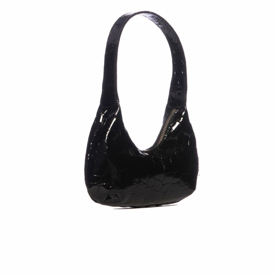 Bags L'Intervalle | L'Intervalle Mallory Women Black Shiny Croco