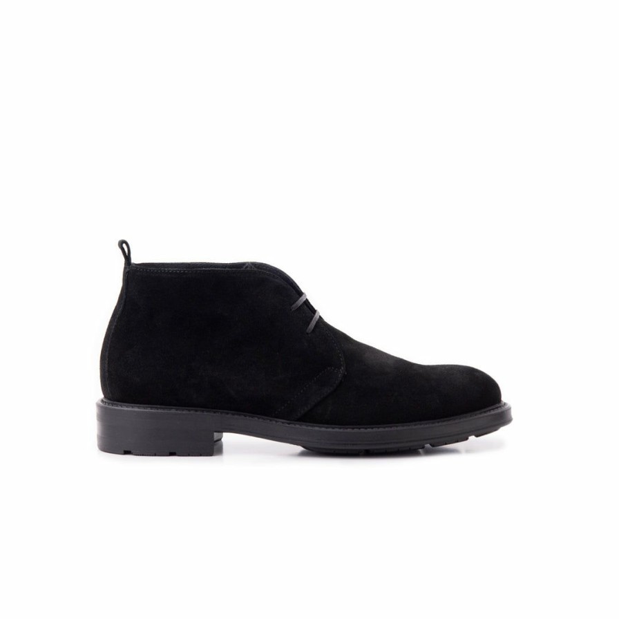 Women L'Intervalle | L'Intervalle Men Kratos Black Suede