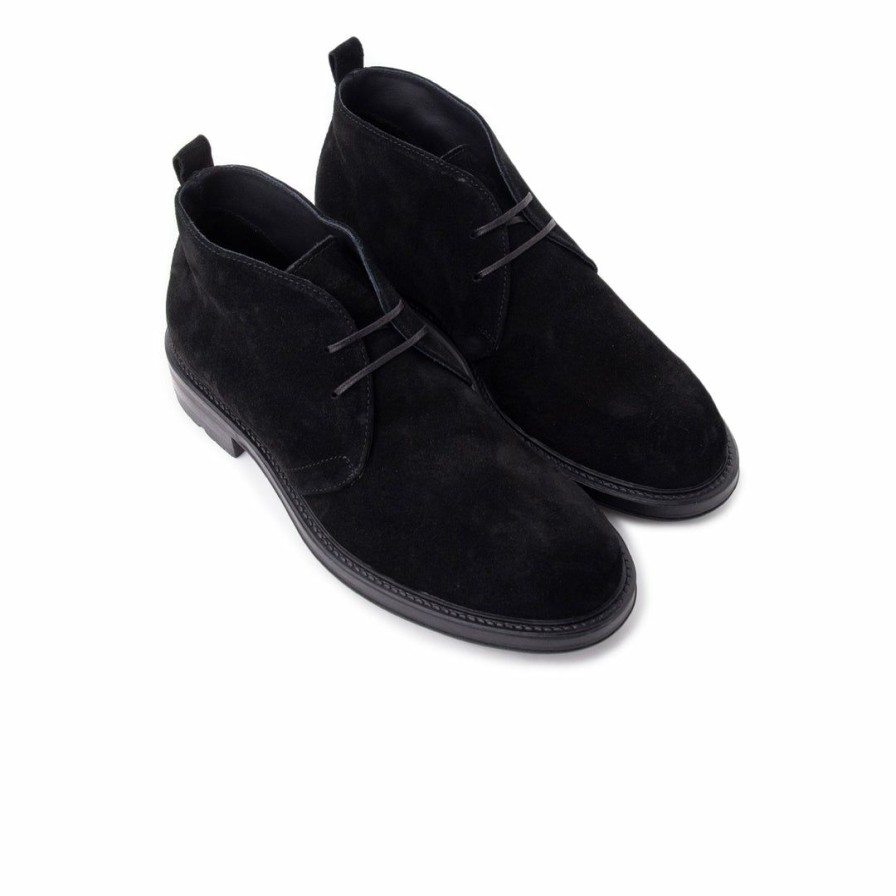 Women L'Intervalle | L'Intervalle Men Kratos Black Suede