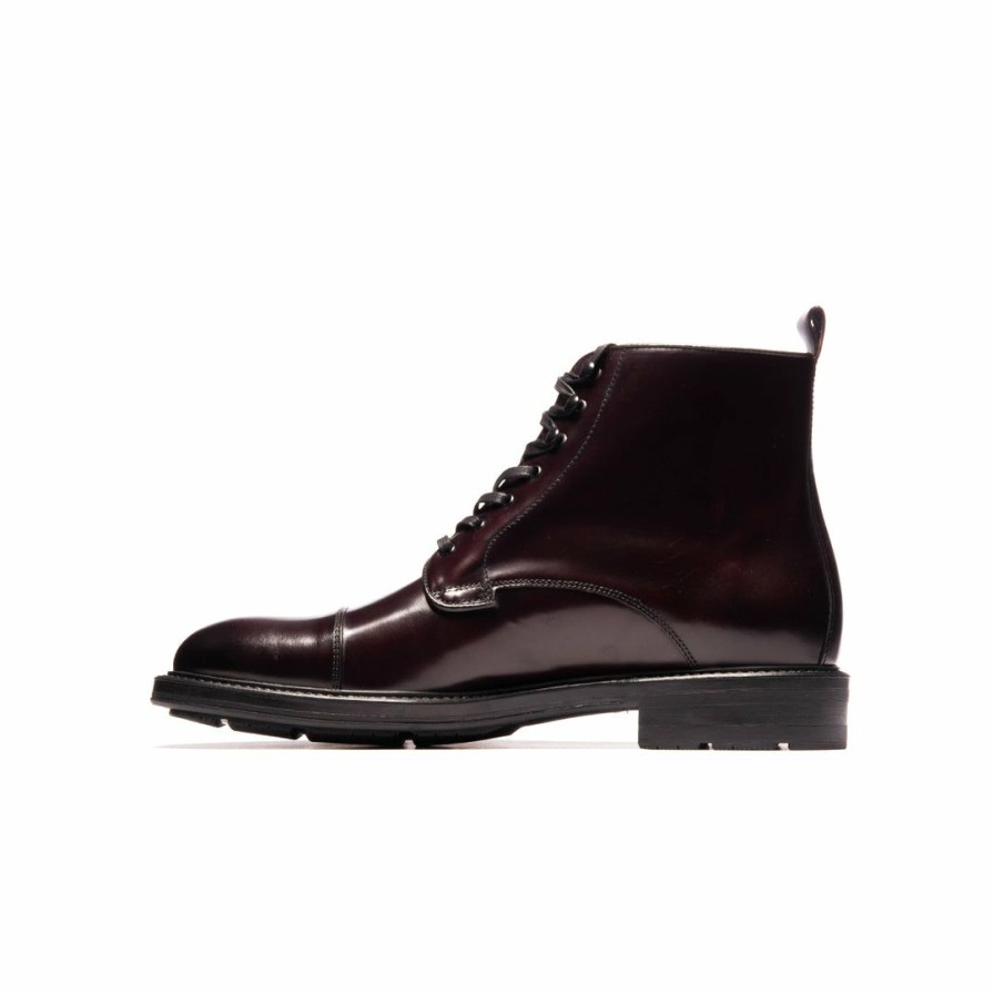 Women L'Intervalle | L'Intervalle Men Shawn Burgundy Leather