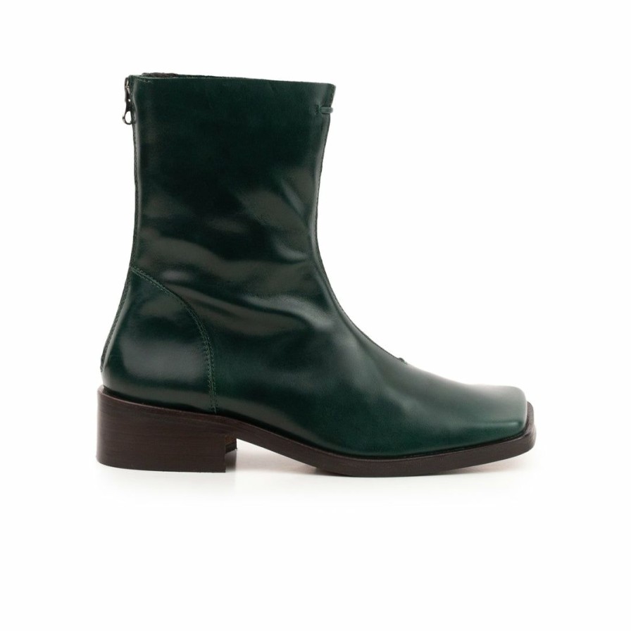 Women L'Intervalle | L'Intervalle Jaca Women Green Leather