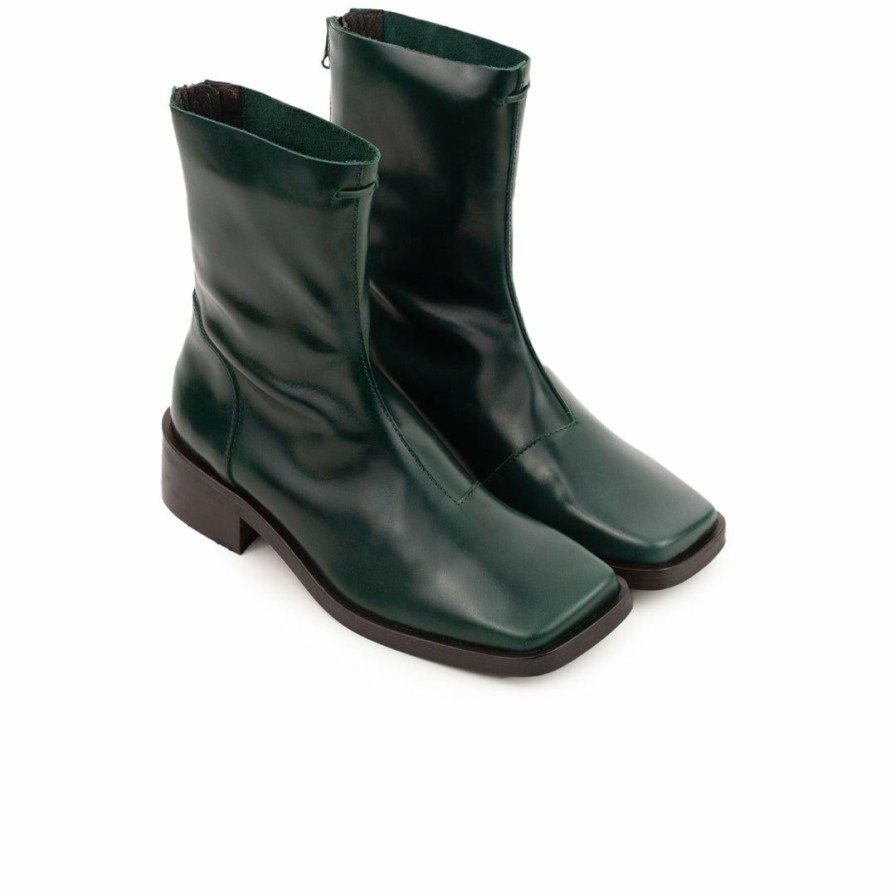 Women L'Intervalle | L'Intervalle Jaca Women Green Leather