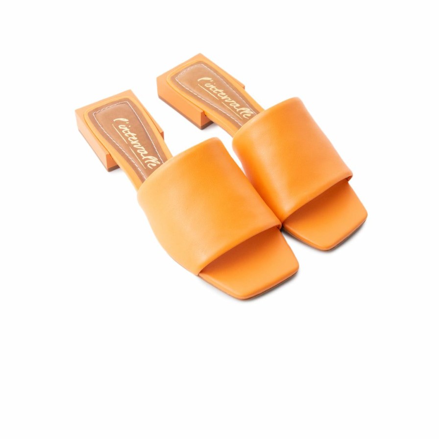 Women L'Intervalle | L'Intervalle Bolivar Orange Leather Orange Leather/Orange Cuir