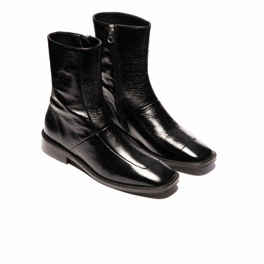 Women L'Intervalle | L'Intervalle Bathurst Black Leather