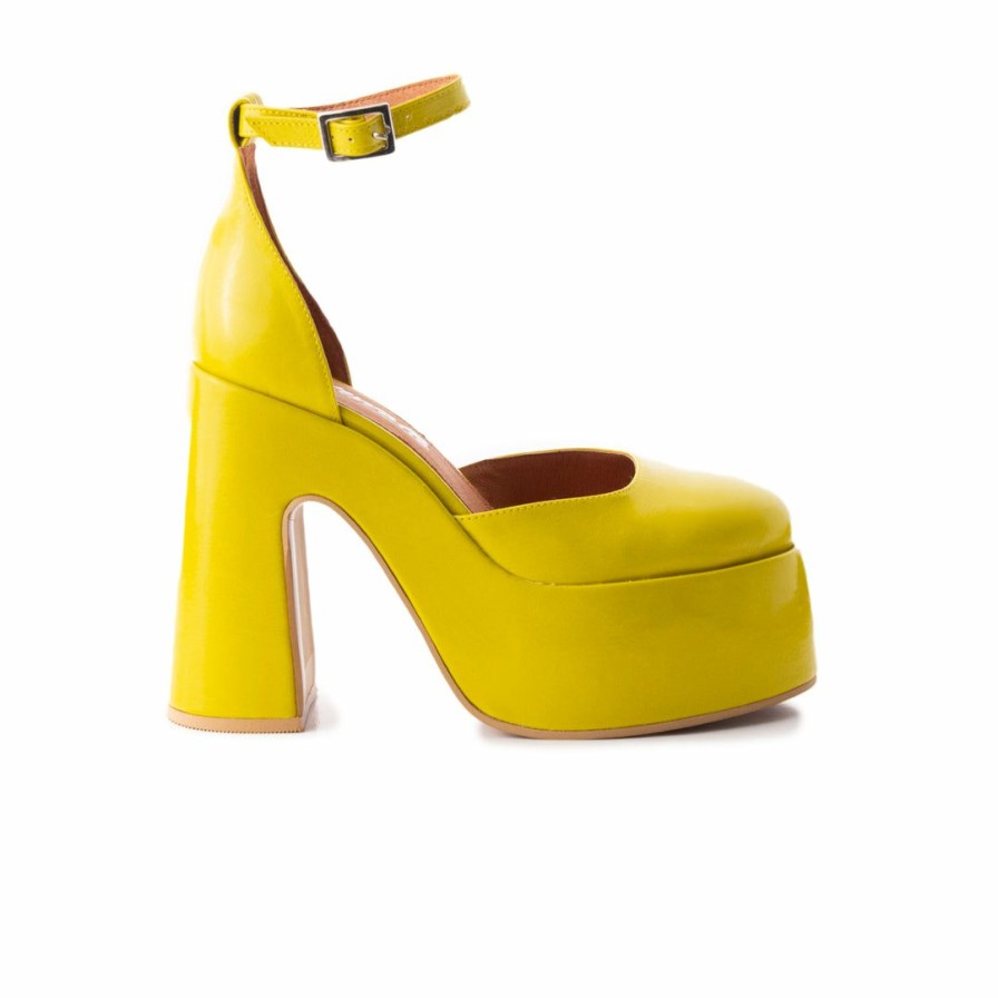 Women L'Intervalle | L'Intervalle Brizo Lime Leather Women Lime Leather/Cuir Lime