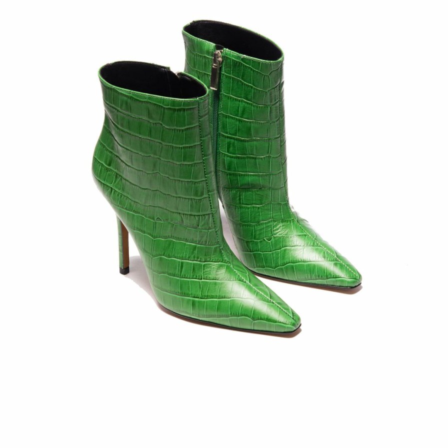 Women L'Intervalle | L'Intervalle Cathy Boots Green Croco