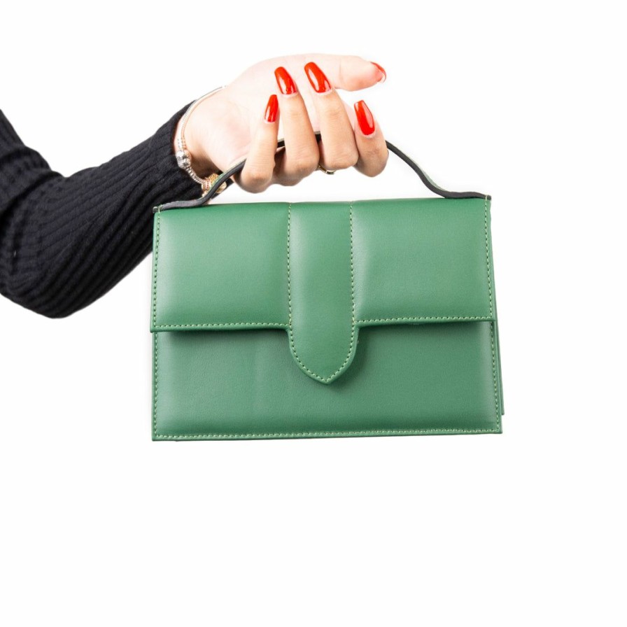 Bags L'Intervalle | L'Intervalle Mini Diya Green Leather