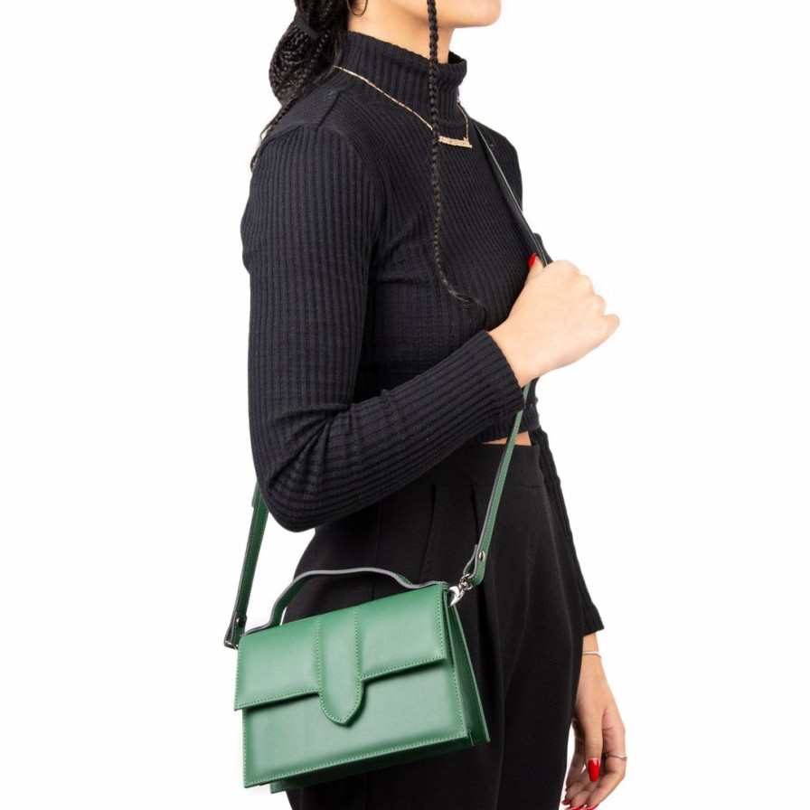 Bags L'Intervalle | L'Intervalle Mini Diya Green Leather