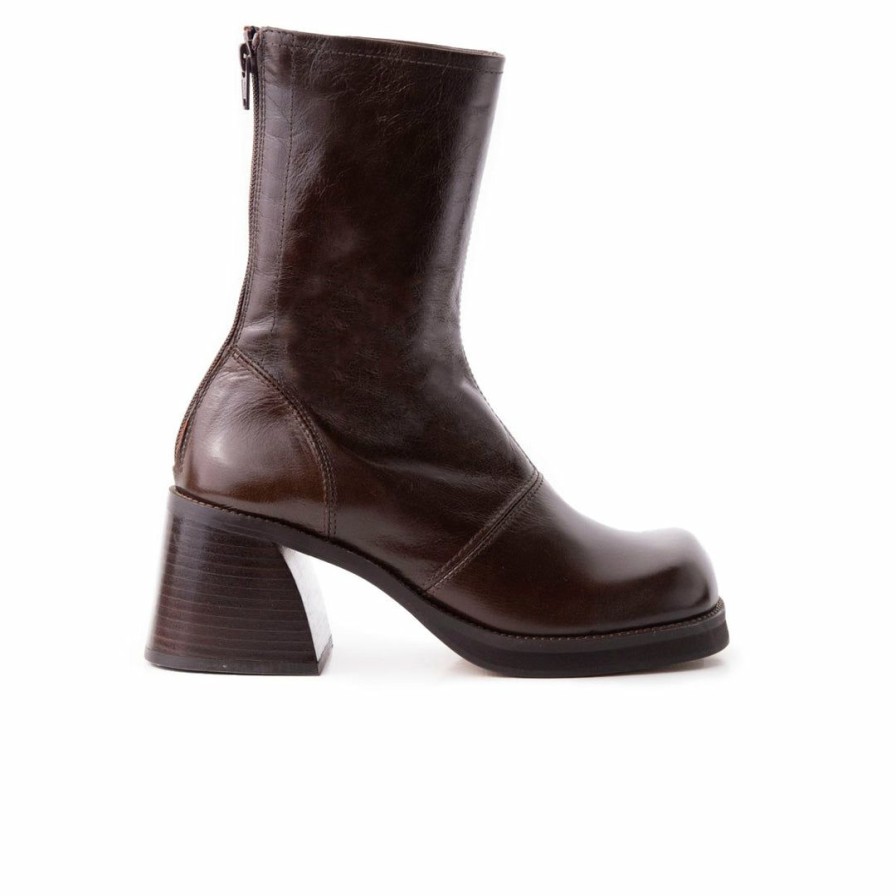 Women L'Intervalle | L'Intervalle Lesly Women Chestnut Leather