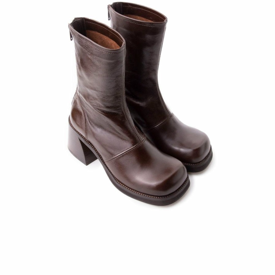 Women L'Intervalle | L'Intervalle Lesly Women Chestnut Leather