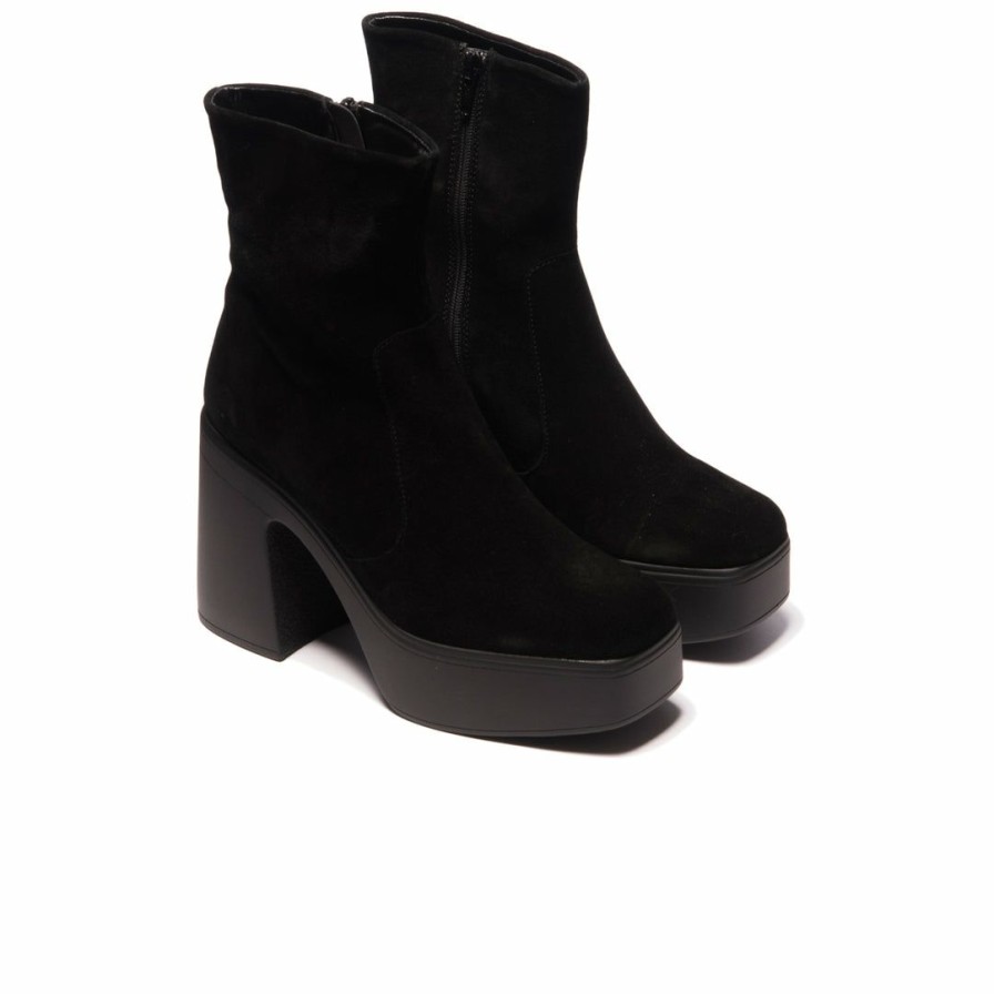 Women L'Intervalle | L'Intervalle Bolzano Women Black Suede