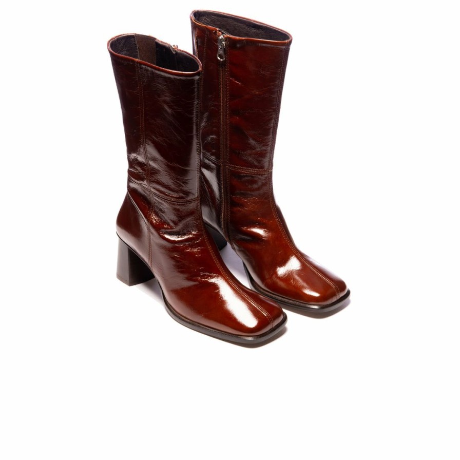 Women L'Intervalle | L'Intervalle Francis Women Chestnut Leather