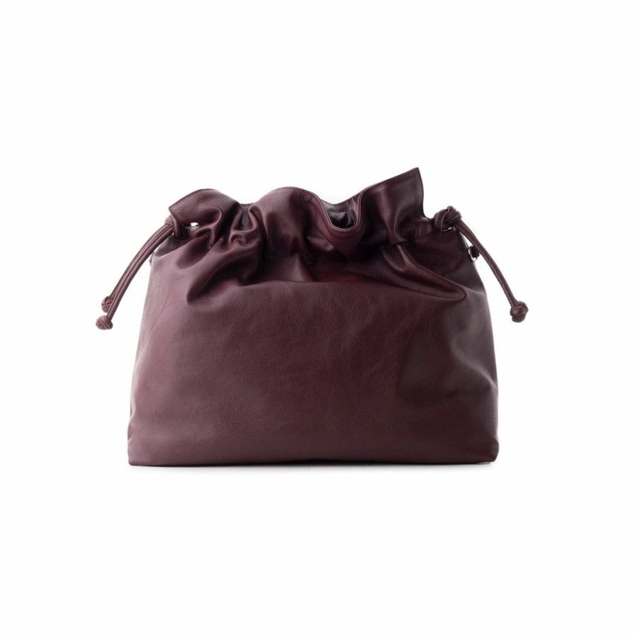 Bags L'Intervalle | L'Intervalle Thalassa Dark Bordeau Leather Women Dark Bordeau Leather/Bordeau Fonce Cuir