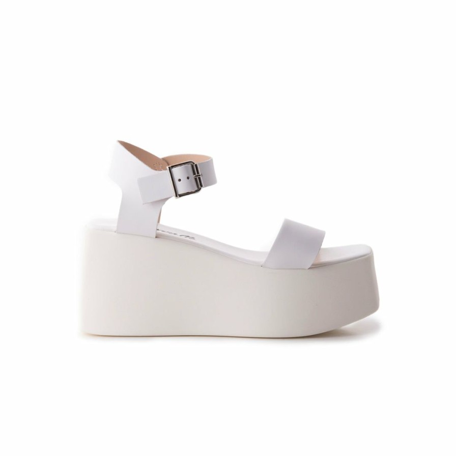 Women L'Intervalle | L'Intervalle Chaton Off White Leather Women Off White Leather/Cuir Blanc Casse