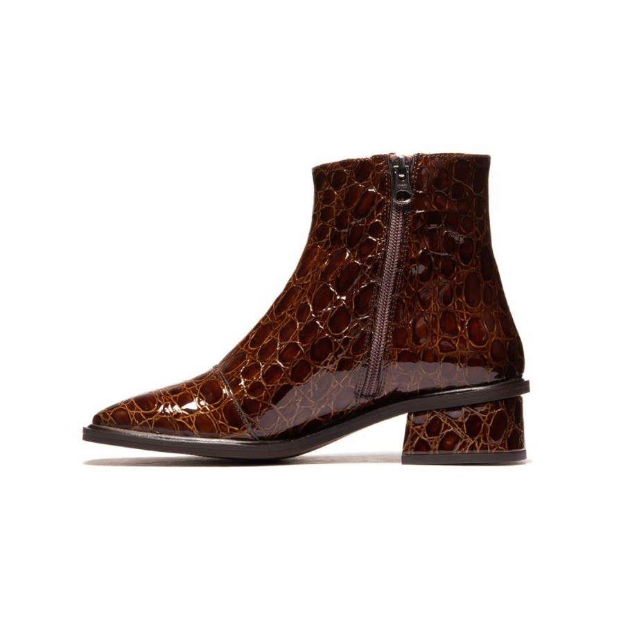 Women L'Intervalle | L'Intervalle Women Galway Tan Croco Leather