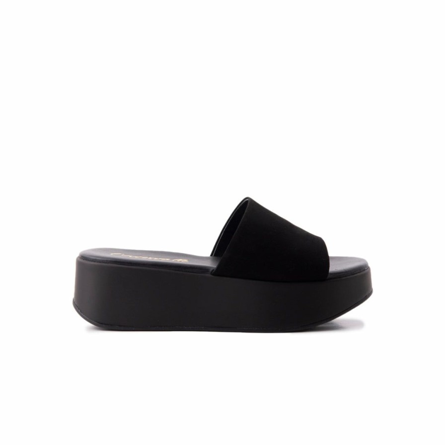 Women L'Intervalle | L'Intervalle Curacao Black Nubuck Women Black Nubuck/Noir Nubuck