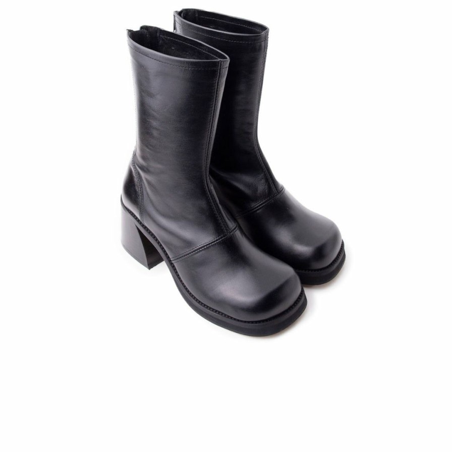 Women L'Intervalle | L'Intervalle Lesly Women Black Leather