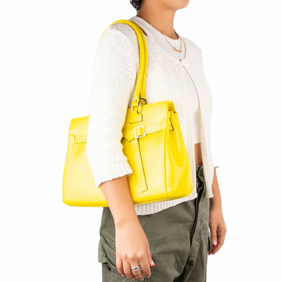 Bags L'Intervalle | L'Intervalle Women Avenue Yellow Leather Yellow Leather/Cuir Jaune